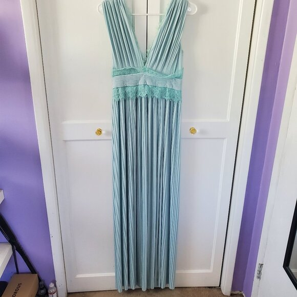ASOS mint green pleated dress - Picture 1 of 4